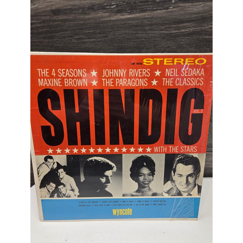 Shindig With The Stars Vol 2 Vinyl LP Wyncote SW‎ 9070 4 Seasons Johnny Rivers